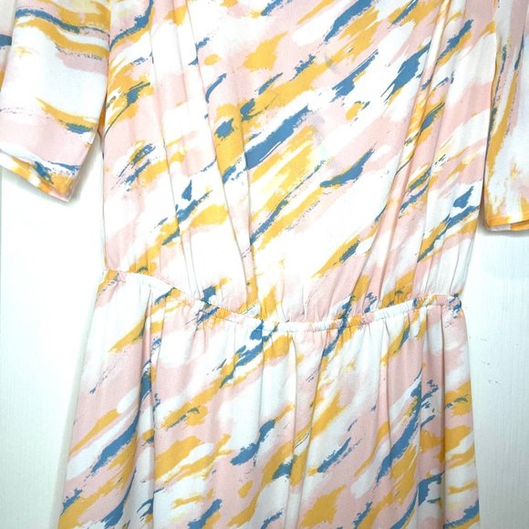 Lush Flutter Sleeve Ruffle Abstract Dress M - Picture 9 of 12